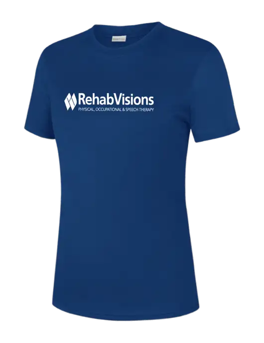 Womens Royal PosiCharge Competitor Tee w/RehabVisions Logo