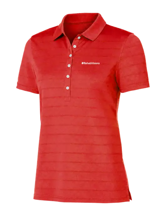 Callaway Womens Red Ventilated Polo w/RehabVisions Logo