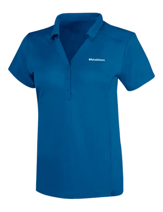 OGIO Royal Blue Womens Framework Polo w/RehabVisions Logo