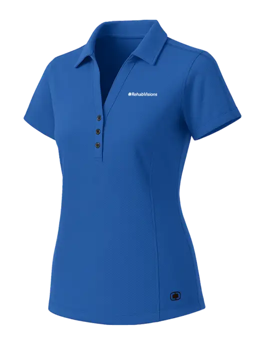 OGIO Womens Royal Blue ONYX Polo w/RehabVisions Logo