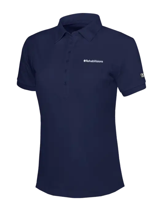OGIO Womens Navy Jewel Polo w/RehabVisions Logo