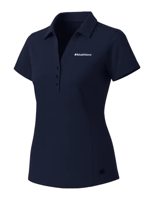 OGIO Womens Navy ONYX Polo w/RehabVisions Logo