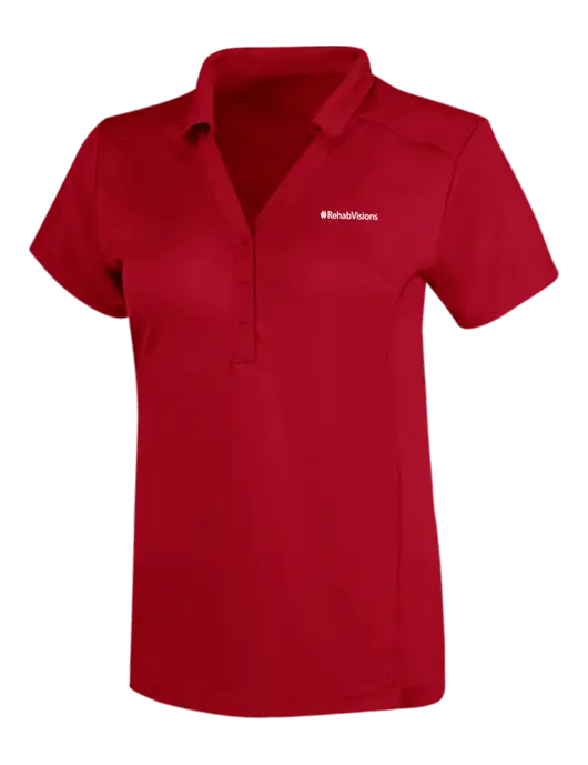 OGIO Red Womens Framework Polo w/RehabVisions Logo