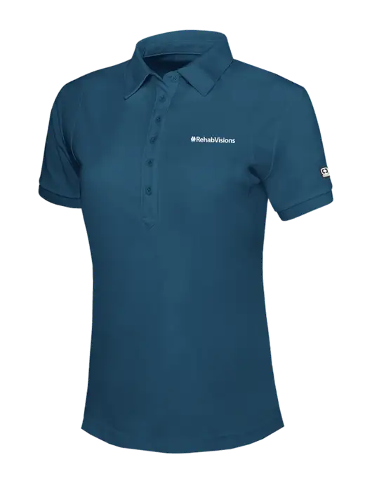OGIO Womens Light Navy Jewel Polo w/RehabVisions Logo