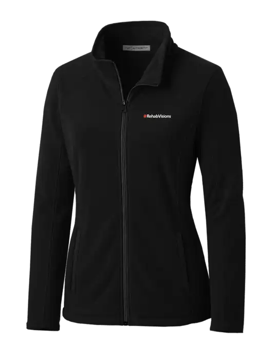 Black Womens Microfleece Jacket w/RehabVisions Logo
