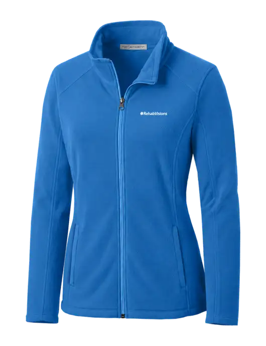 Light Royal Womens Microfleece Jacket w/RehabVisions Logo
