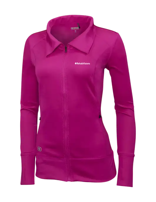 OGIO Dark Fuchsia Womens Endurance Fulcrum Full-Zip w/RehabVisions Logo