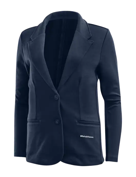 Deep Navy Womens Knit Blazer w/RehabVisions Logo