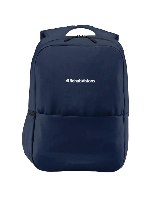 Access Square Laptop River Blue Navy Backpack w/RehabVisions Logo