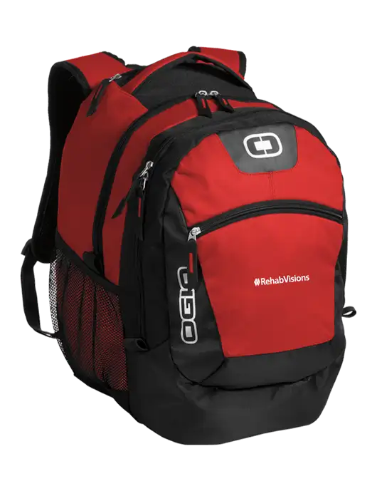 OGIO Red Rogue Pack
 w/RehabVisions Logo