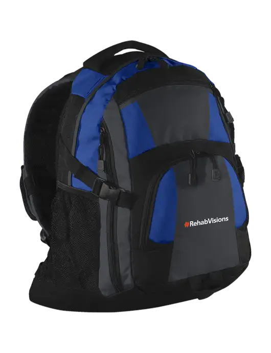 Urban Royal/Grey/Black Laptop Backpack w/RehabVisions Logo