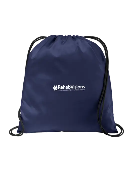 Drawstring  True Navy Cinch Pack w/RehabVisions Logo