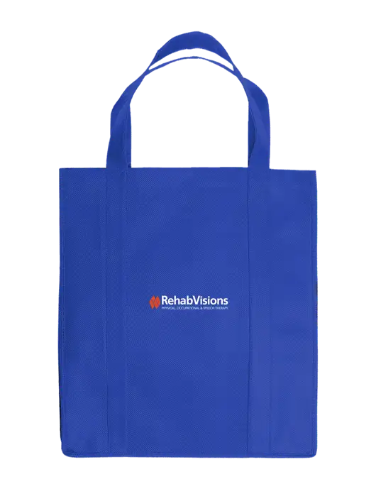 Eco Reusable Jumbo Royal Shopping Bag w/RehabVisions Logo