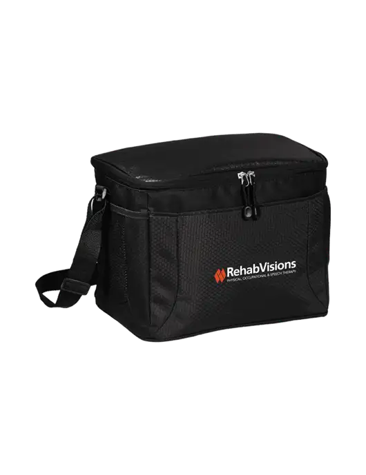 12 Can Black/Black Cube Cooler  w/RehabVisions Logo