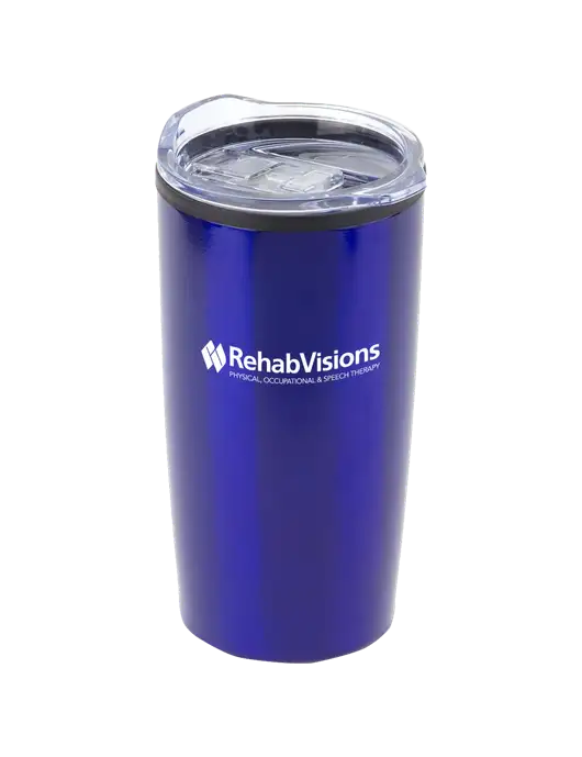 Olympus Blue 20 oz Tumbler w/RehabVisions Logo