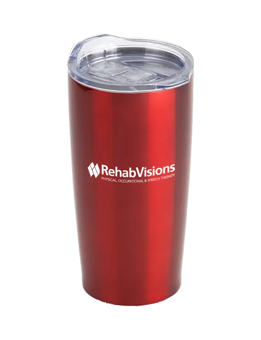Society Red 20 oz Insulated Tumbler w/RehabVisions Logo