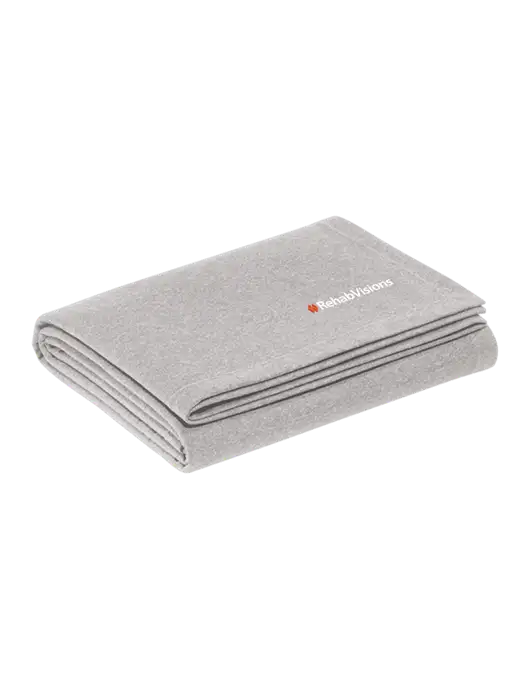Recycled Light Heather Grey Blanket w/RehabVisions Logo