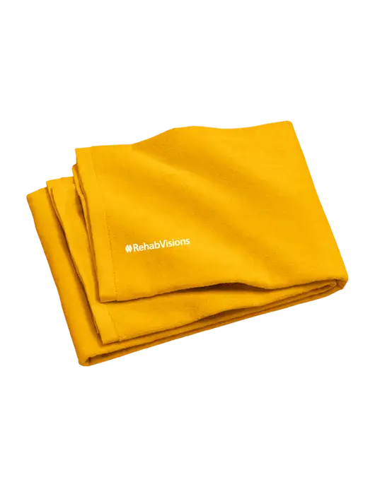 Gold Beach Towel w/RehabVisions Logo