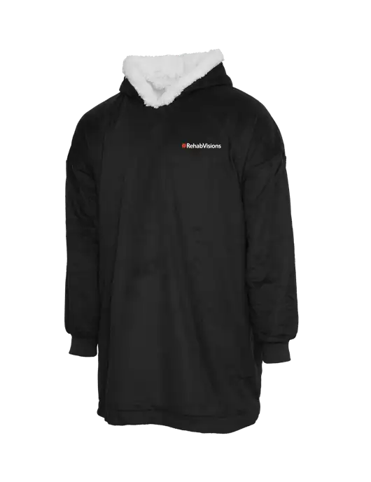 Wearable Lodge Black Blanket w/RehabVisions Logo