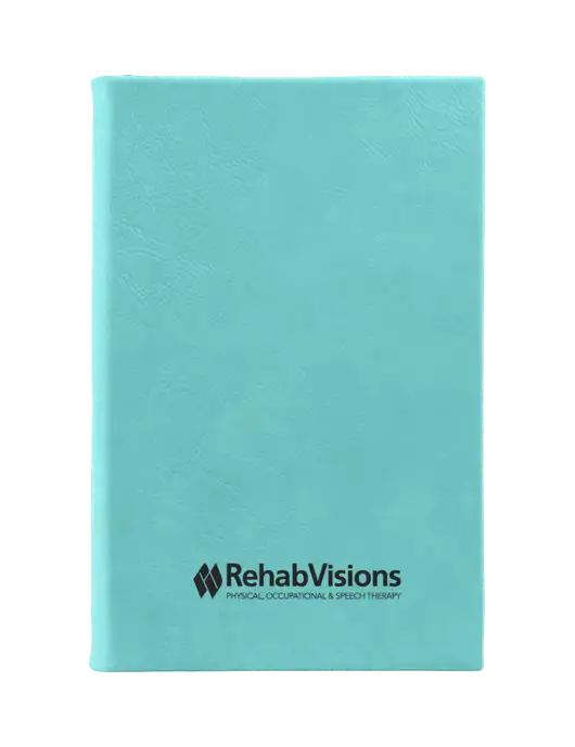Seafoam Leatherette 5.25 x 8.25 Journal w/RehabVisions Logo
