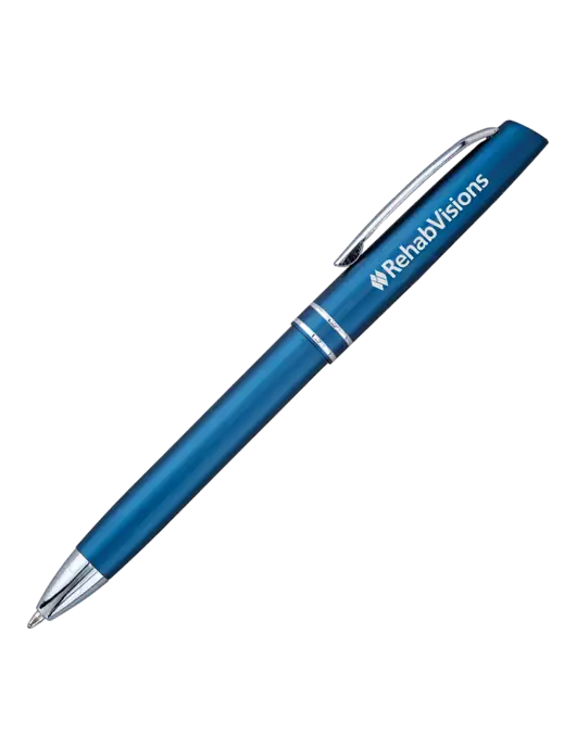 Blue Anguilla Black Ink Pen w/RehabVisions Logo