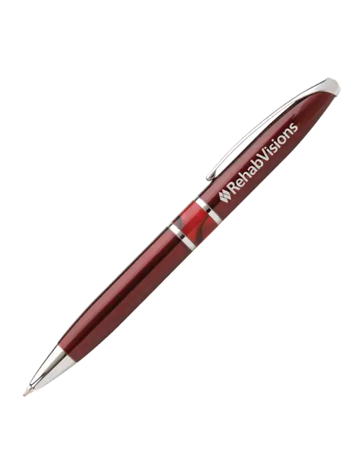 Illusion Dark Cardinal Pen - Black Ink w/RehabVisions Logo