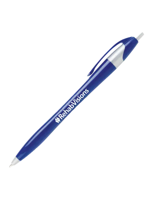 Novella Navy/Silver Corporate Pen- Blue Ink w/RehabVisions Logo
