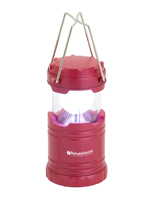 Red Mini Retro Lantern w/RehabVisions Logo