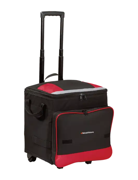 Red Rolling Cooler w/RehabVisions Logo