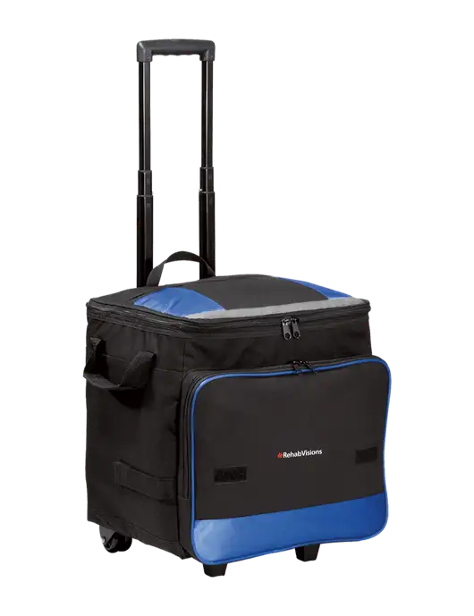 Twilight Blue Rolling Cooler w/RehabVisions Logo