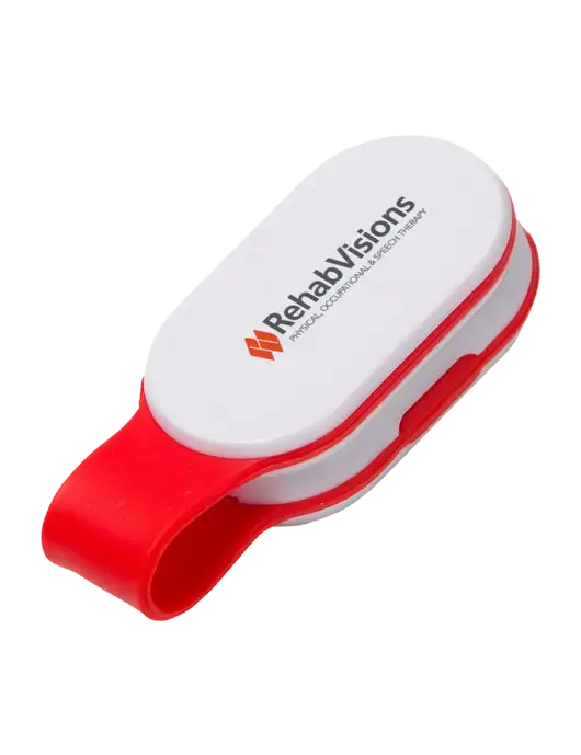Magna Clip Red Personal Safety Light w/RehabVisions Logo