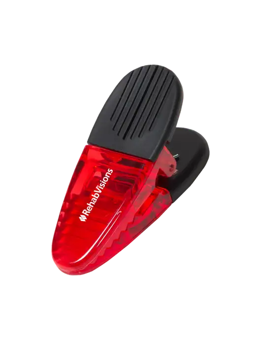 Magnetic Red Power Clip w/RehabVisions Logo