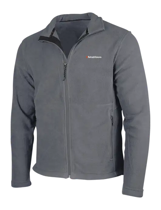 Medium Grey Fleece Jacket w/RehabVisions Logo