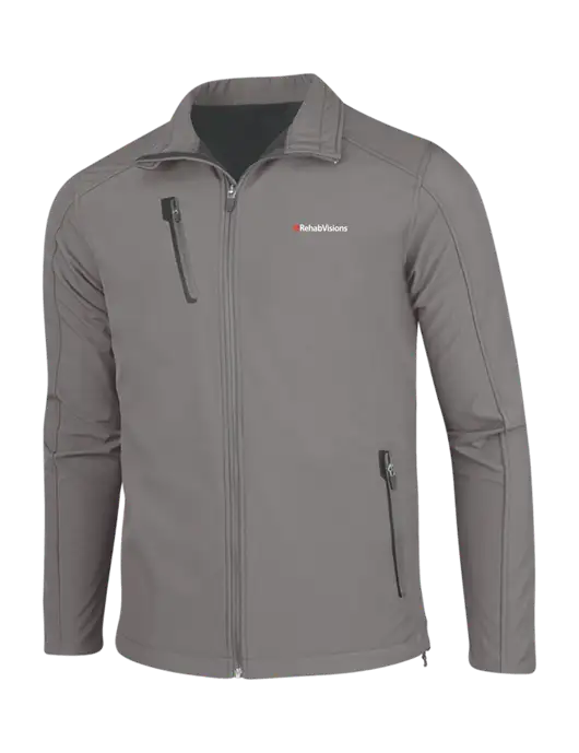 Medium Grey Welded Softshell Jacket w/RehabVisions Logo