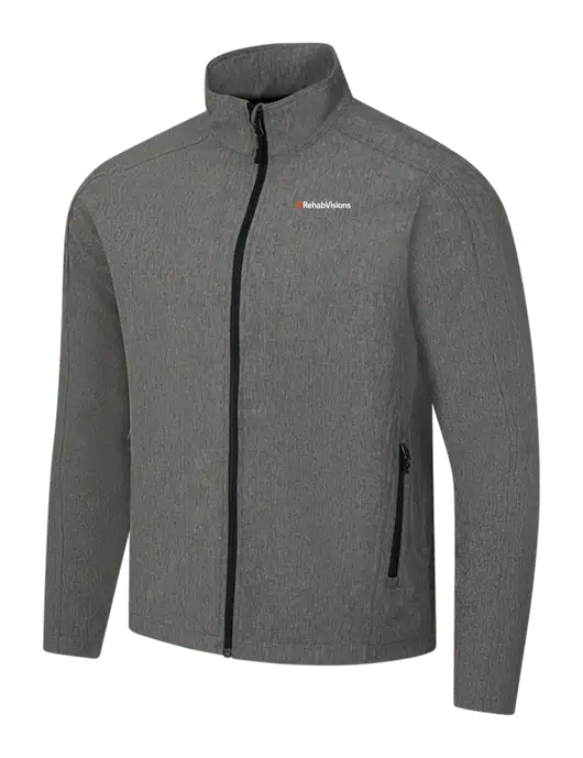 Medium Grey Heather Core Soft Shell Jacket w/RehabVisions Logo