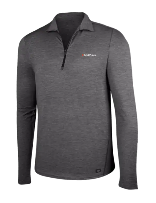 OGIO Gear Grey Heather Endurance Force 1/4 Zip w/RehabVisions Logo