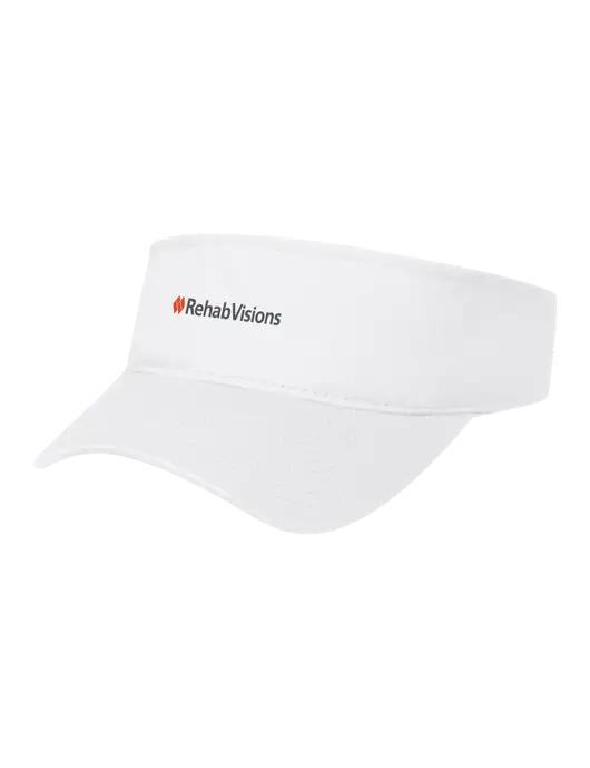 White Cap Visor w/RehabVisions Logo