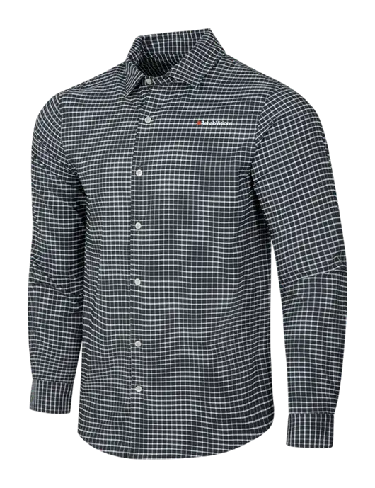 Dark Grey/White City Stretch Shirt w/RehabVisions Logo