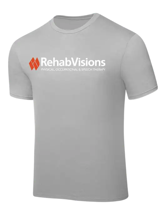 Silver PosiCharge Competitor Tee w/RehabVisions Logo