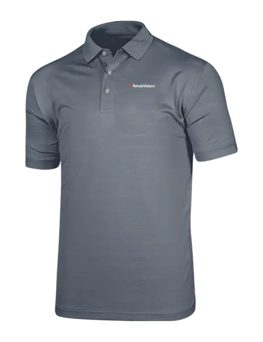 Callaway Vibrant Light Grey Ventilated Polo w/RehabVisions Logo