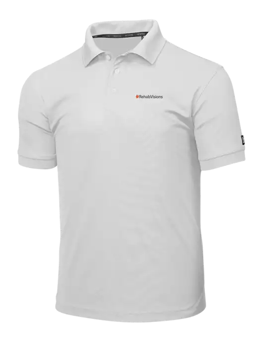 OGIO Bright White Caliber 2.0 Polo w/RehabVisions Logo