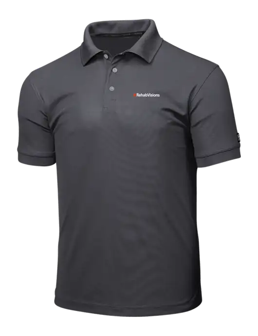 OGIO Charcoal Grey Caliber 2.0 Polo w/RehabVisions Logo