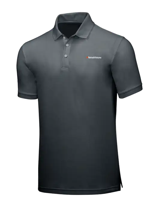 Dark Grey Core Classic Pique w/RehabVisions Logo