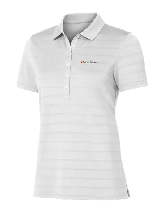 Callaway Womens Bright White Ventilated Polo w/RehabVisions Logo