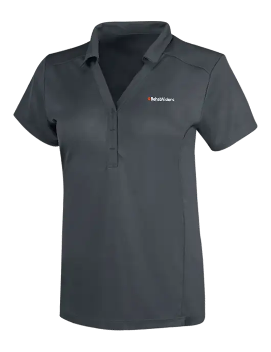OGIO Dark Grey Womens Framework Polo w/RehabVisions Logo