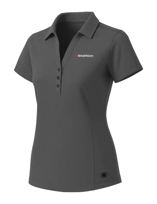 OGIO Womens Medium Grey ONYX Polo w/RehabVisions Logo