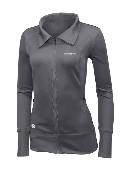 OGIO Dark Grey Womens Endurance Fulcrum Full-Zip w/RehabVisions Logo