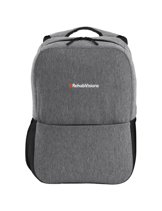 Access Square Laptop Graphite Heather/Black Backpack w/RehabVisions Logo