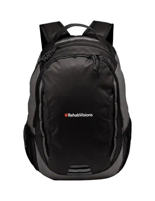 Ridge Charcoal/Dark Charcoal Laptop Backpack w/RehabVisions Logo
