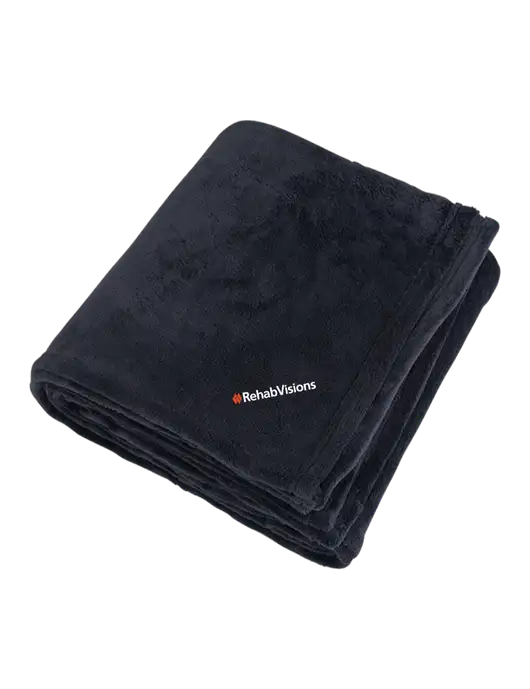 Mountain Lodge Black Blanket w/RehabVisions Logo